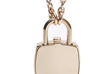 CHANEL 23S Coco Mark Pallet Charm Mirror Padlock Necklace