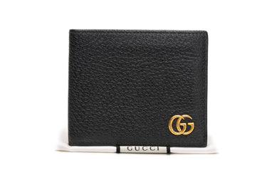 GUCCI Black GG Marmont Bi-fold Card Case Wallet