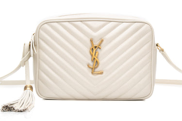 SAINT LAURENT Crema Soft Lou Quilted Camera Crossbody Bag