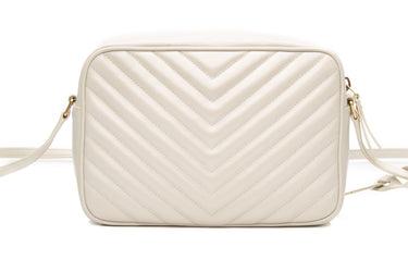 SAINT LAURENT Crema Soft Lou Quilted Camera Crossbody Bag