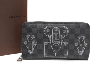 LOUIS VUITTON Damier Graphite Trunks and Locks Zippy Organizer Wallet