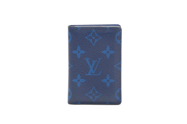 LOUIS VUITTON Cobalt Navy Blue Monogram Pocket Organizer