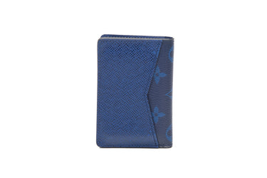 LOUIS VUITTON Cobalt Navy Blue Monogram Pocket Organizer