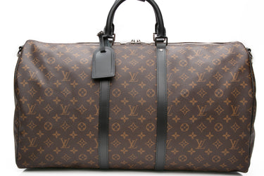 LOUIS VUITTON Monogram Macassar Keepall Bandoulière 55