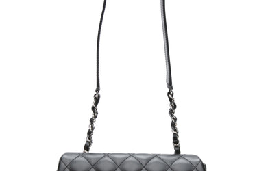 CHANEL Black Calfskin Quilted CC Uniform Flap Belt Bag