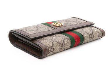 GUCCI Ophidia Continental Wallet GG Coated Canvas