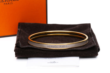 HERMES Crème Uni Bangle Bracelet