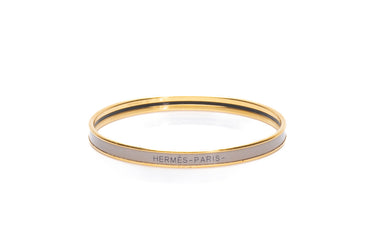 HERMES Crème Uni Bangle Bracelet