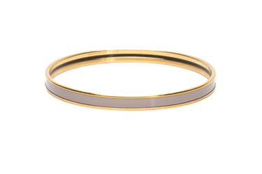 HERMES Crème Uni Bangle Bracelet