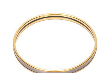 HERMES Crème Uni Bangle Bracelet