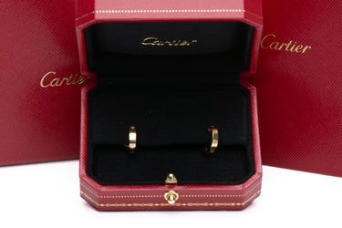 CARTIER Yellow 18k Gold Small Love Hoop Earrings
