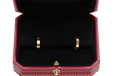 CARTIER Yellow 18k Gold Small Love Hoop Earrings