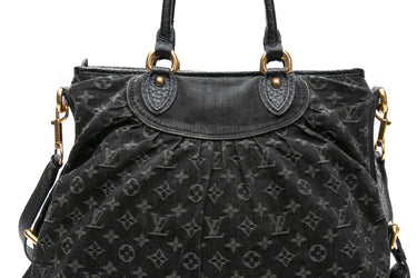 LOUIS VUITTON Black Denim Neo Cabby GM