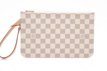 LOUIS VUITTON Damier Azur Wristlet (New)