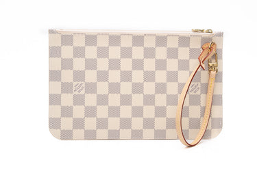 LOUIS VUITTON Damier Azur Wristlet (New)