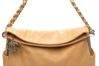 CHANEL Beige Ultimate Soft Lambskin Small Hobo Bag