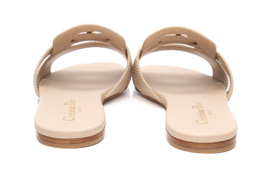 DIOR 30 Montaigne Slide Nude Flat Slide Sandals 37.5 (New)