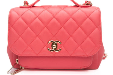CHANEL Coral Caviar Quilted Medium Business Affinity Flap Bag