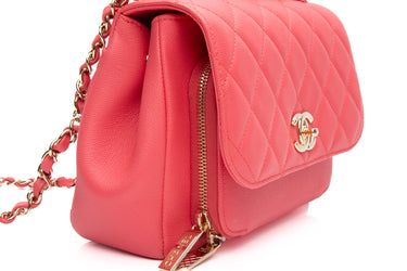 CHANEL Coral Caviar Quilted Medium Business Affinity Flap Bag