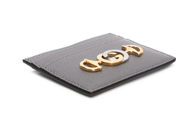 GUCCI Dusty Grey Horsebit Zumi Card Holder (New)