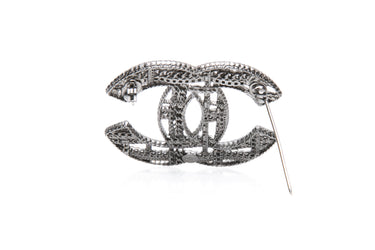 CHANEL CC Ruthenium Chain Brooch