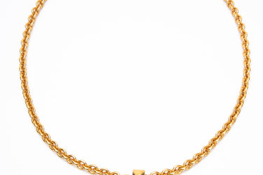 CHANEL Vintage Gold CC Heart Necklace