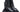 CHANEL Black Calfskin Patent Cap Toe Interlocking CC Ankle Boots 40