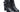 CHANEL Black Calfskin Patent Cap Toe Interlocking CC Ankle Boots 40