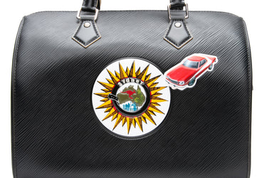 LOUIS VUITTON Black Epi World Tour Speedy 30