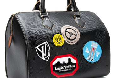 LOUIS VUITTON Black Epi World Tour Speedy 30
