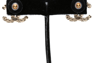CHANEL Crystal CC Classic Chain Earrings