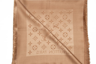 LOUIS VUITTON Caramel Monogram Classic Shawl (New)