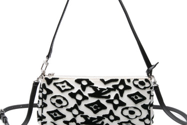 LOUIS VUITTON Pochette Accessoires NM Limited Edition Urs Fischer Tufted Monogram Canvas