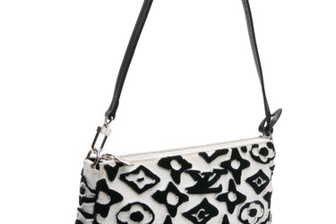 LOUIS VUITTON Pochette Accessoires NM Limited Edition Urs Fischer Tufted Monogram Canvas