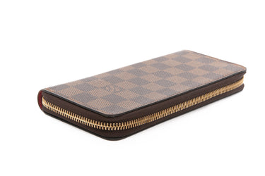 LOUIS VUITTON Damier Ebene Clemence Cherry Wallet