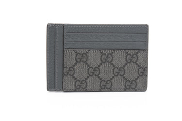 GUCCI Grey and Black Supreme Ophidia Card Case (New)