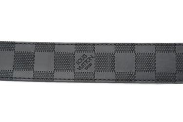 LOUIS VUITTON Black Damier Calfskin Boston Reversible Belt 105/42