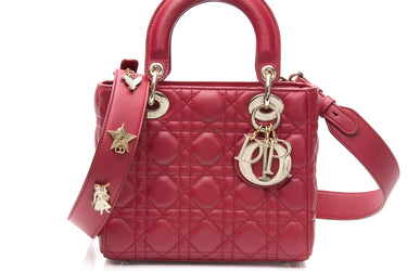 DIOR Burgundy Small Lady Dior My ABCDior Bag