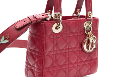 DIOR Burgundy Small Lady Dior My ABCDior Bag