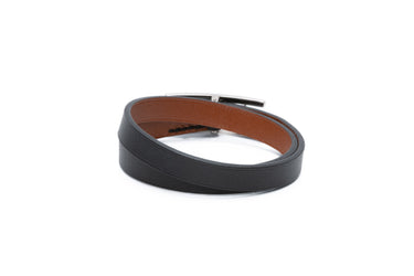 HERMES Noir Fauve Behapi Double Tour Bracelet