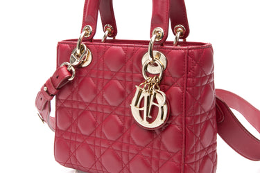 DIOR Burgundy Small Lady Dior My ABCDior Bag