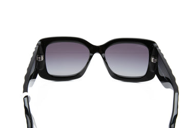 CHANEL Black Quilted CC Rectangle Sunglasses (New)