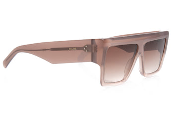 CELINE Hazelnut Acetate Flat Top Rectangular Sunglasses