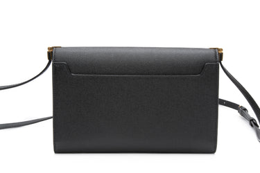 SAINT LAURENT Black Grain De Poudre Mini Uptown Crossbody Bag