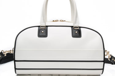 DIOR White Calfskin Dior Vibe Zip Bowling Bag