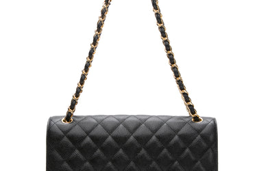 CHANEL Black Caviar Jumbo Classic Double Flap Bag