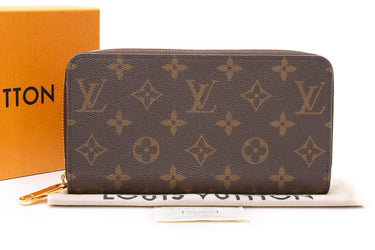 LOUIS VUITTON Brown Monogram Zippy Wallet