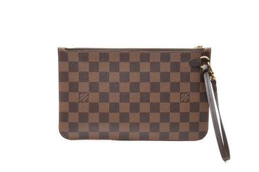 LOUIS VUITTON Damier Ebene Red Wristlet