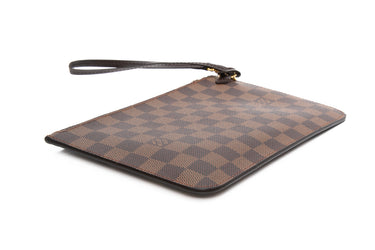 LOUIS VUITTON Damier Ebene Red Wristlet