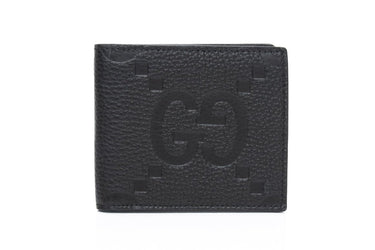 GUCCI Black GG Jumbo Leather Bi-fold Wallet (New)